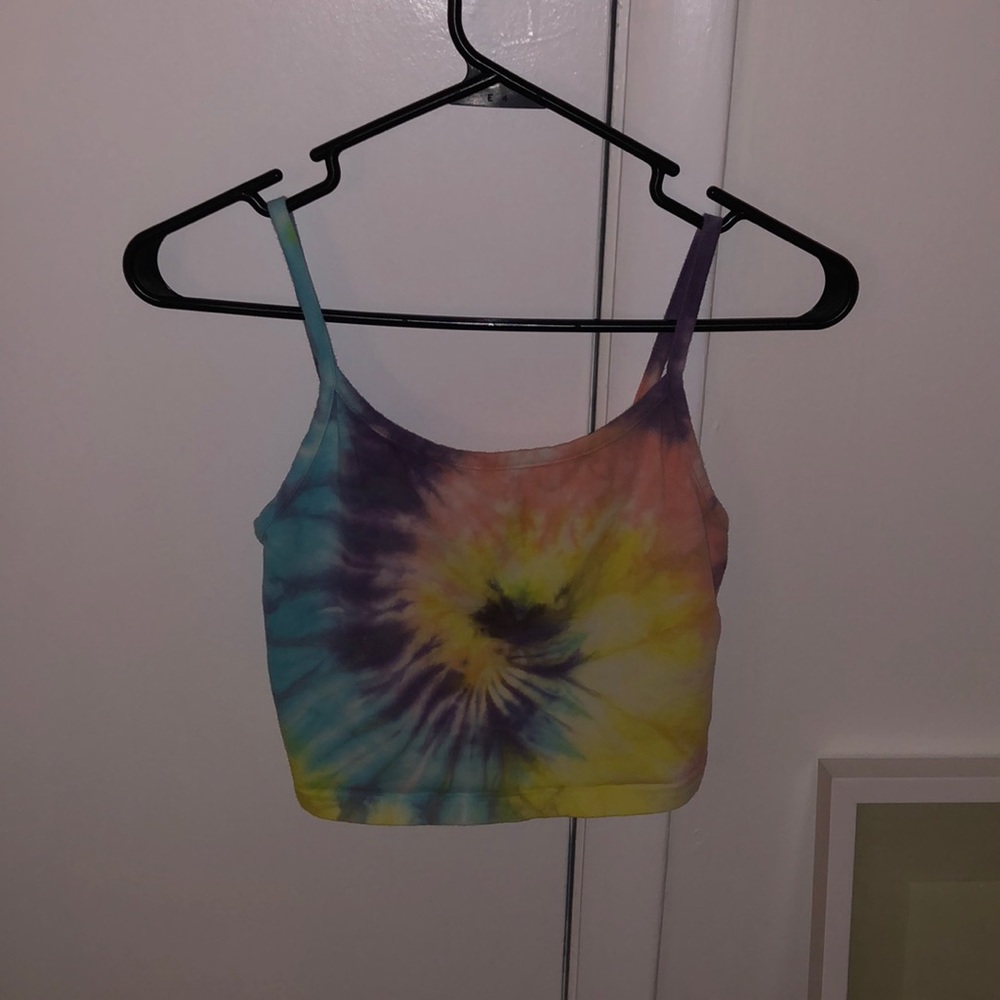 Forever 21 rainbow tie dye tank top